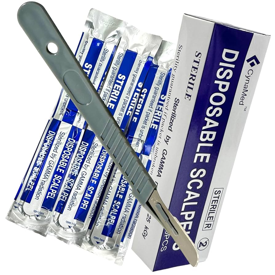 Amazon.com: Disposable Scalpel with Plastic Handle - Sterile